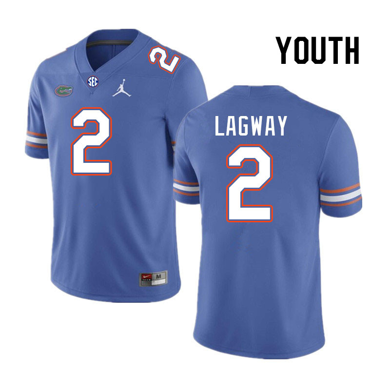 Youth #2 DJ Lagway Florida Gators College Football Jerseys Stitched-Royal